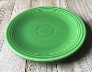 Vintage Fiestaware ceramic plate found at a Grasons estate sale